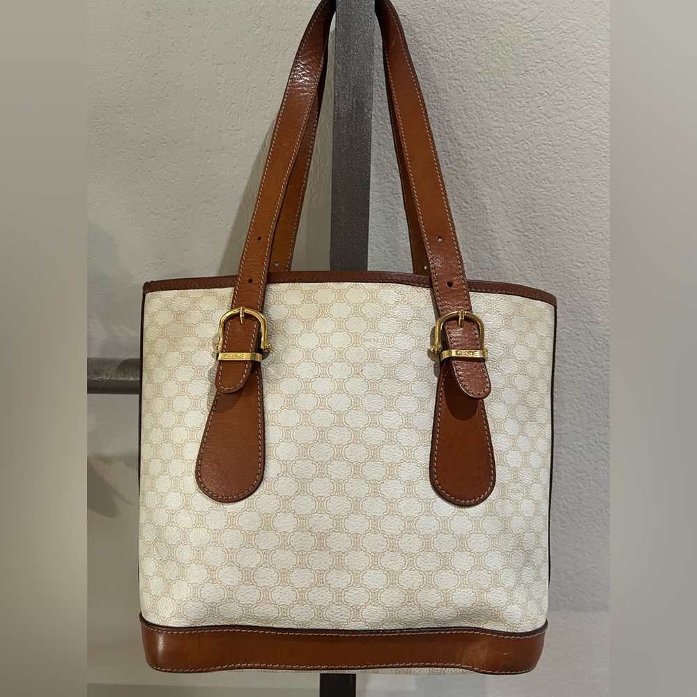 Celine | Vintage Macadam Canvas Tote - Picture 3 of 15